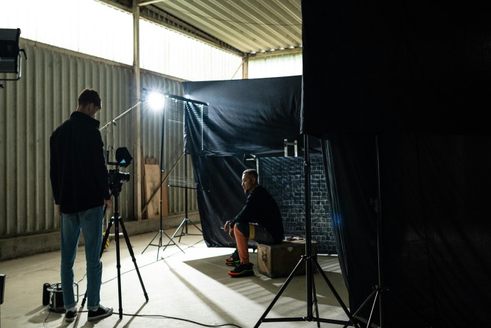 Photo booth behind the scene setup