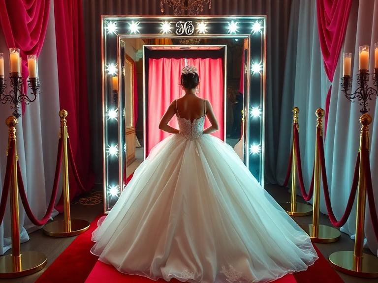 Photo booth at a quinceañera in Lancaster, PA